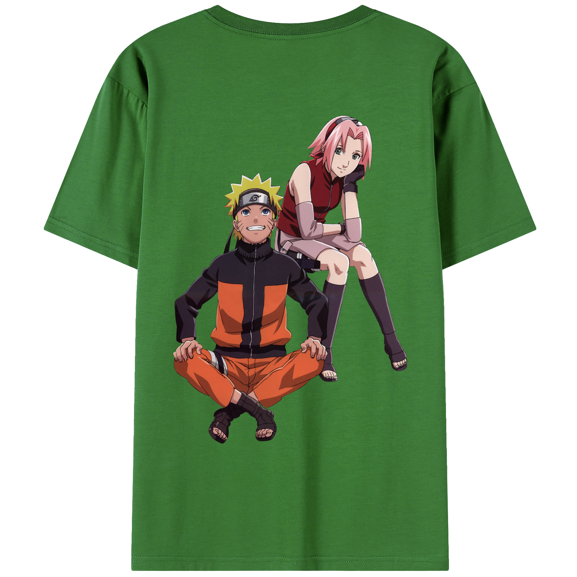 （画像用） NARUTO -ナルト- うずまき ナルト Uzumaki Naruto レディース半袖Tシャツ(バックプリント)